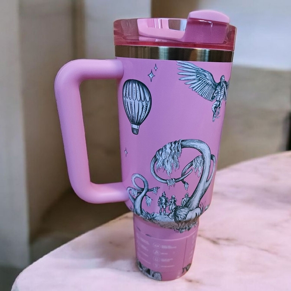 NEW RELEASE OCTOBER 26, 2025 Stanley X Wicked Pink 40 Oz Tumbler with Straw - Picture 3 of 3